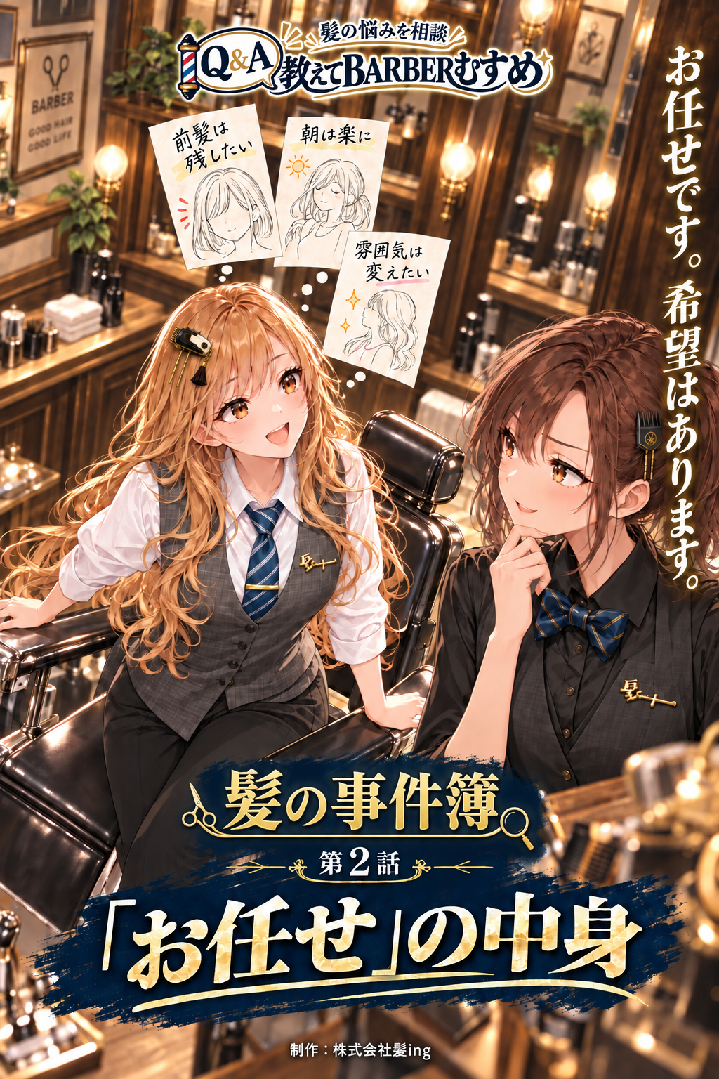 第2話「髪の事件簿:「お任せ」の中身」新版表紙。